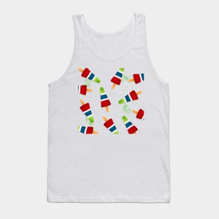 Tri Color Popsicle Pattern Tank Top